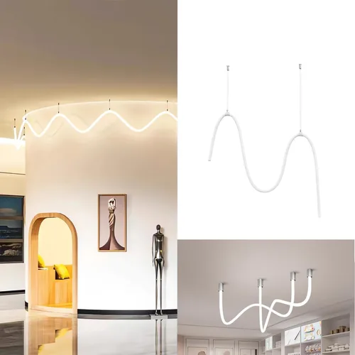 Miniatura 6 de JARBIH Tubo de neón LED redondo de 360 ° de 5M, canal difusor de silicona, cinta de tubo flexible para exteriores, cubierta de tira de luz