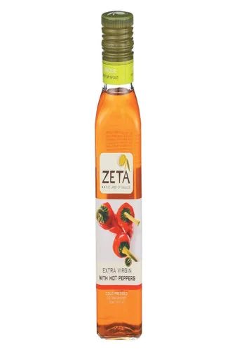 Miniatura 2 de Zeta The Land Of Galilee, Aceite de Oliva Extra Virgen con Pimientos Picantes, 8.45 Fl Oz