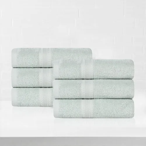 Miniatura 2 de Superior Juego de 6 toallas de mano de algodón ecológico, toallas pequeñas para spa, hotel, baño de invitados, cocina, secado rápido, suave