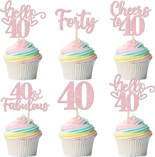 Miniatura 101 de 30 piezas de adornos para cupcakes de 12 cumpleaños feliz, brillantes doce, hola 12, felicitaciones a 12 años, adornos para cupcakes, 12