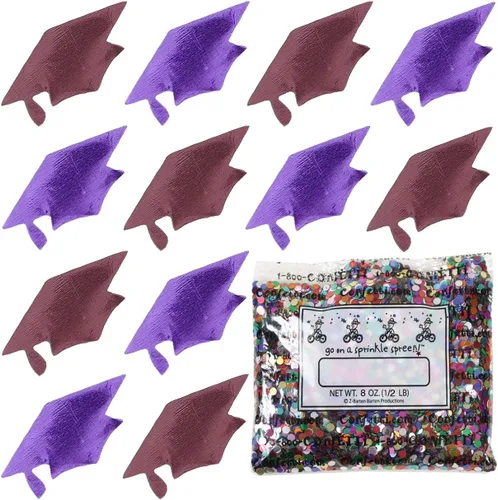 Miniatura 64 de Confetti Grad Cap Negro, Azul Marino Combo - 2 bolsas de media onza (1 oz)