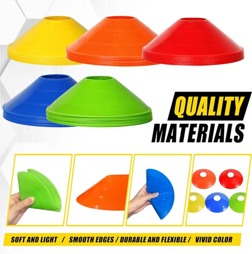 Miniatura 3 de Paquete de 25/50 conos de disco para deportes, conos de entrenamiento de agilidad para fútbol, fútbol, baloncesto, entrenamiento, equipo de práctica
