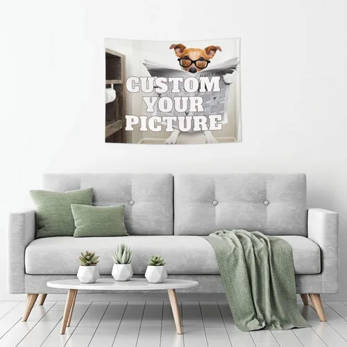 Miniatura 6 de AIUSAAMZ Tapiz personalizado para cargar imágenes personalizables, telón de fondo personalizado, crea tu propio tapiz para colgar en la pared