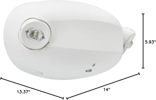 Miniatura 15 de Lithonia Lighting Quantum - Luz de emergencia, luces de emergencia LED comerciales contemporáneas con 2 cabezales de lámpara orientables, montaje