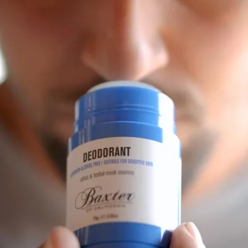 Miniatura 5 de Baxter of California Desodorante para hombres Sin aluminio Sin alcohol Barra transparente Cítrico y almizcle de hierbas