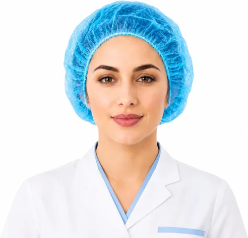 Miniatura 8 de Gorras Bouffant desechables, red de pelo de 21 pulgadas, tapón elástico para servicio de alimentos, cubierta de cabeza para dormir