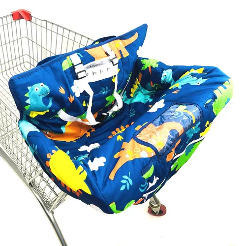 Miniatura 7 de Funda prémium para carrito de compras y funda para silla alta, fácil instalación, sistema de arnés, amortiguación suave y cómoda, tamaño universal