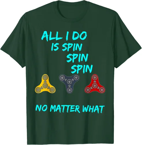 Miniatura 13 de Fidget Spinner All I Do is Spin Fun T-Shirt