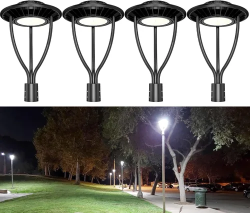 Miniatura 18 de Luz LED para poste superior, certificación ETL, 80 W, 64 W, 48 W, ajustable, 3 CCT, luces de poste para exteriores ajustables con fotocélula IP65