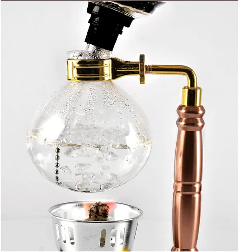 Miniatura 6 de JITEM Cafetera Syphon Cafetera de estilo japonés al vacío de vidrio sifón percoladores 3-5 tazas de vidrio de mesa de sifón cafetera para café o té