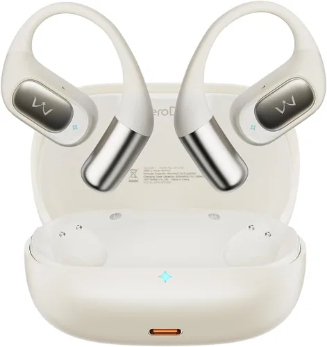 iWALK Auriculares de oreja abierta, verdaderos auriculares inalámbricos Bluetooth 5.4 ligeros, ganchos ultra cómodos, tiempos de reproducción de 35