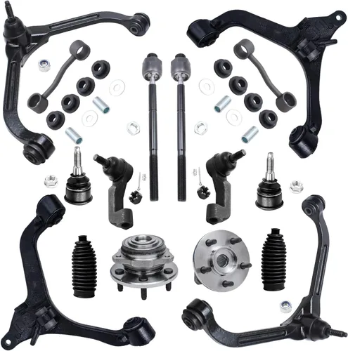 Miniatura 137 de Detroit Axle - Kit de extremo delantero RWD para Chrysler 300 Dodge Challenger Charger Upper Lower Control Arms rótulas de rodamiento de rueda Bujes