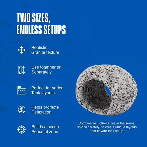 Miniatura 4 de Penn-Plax Deco-Replicas - Adorno de granito para acuario y escondite – Aspecto realista de piedra – Seguro para tanques de agua dulce y agua salada