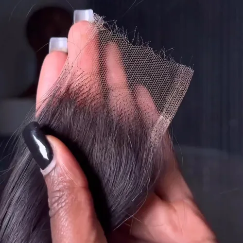 Miniatura 10 de BEEOS Encaje frontal real HD de 13 x 4 pulgadas, encaje frontal ultra fino invisible HD vívido limpio pre-arrancado cabello humano lacio sedoso