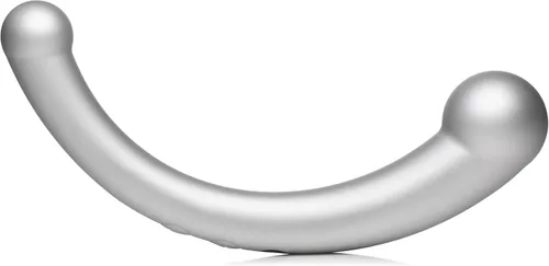Miniatura 6 de MASTER SERIES Consolador de doble extremo 10X Vibra-Crescent fabricado con silicona de primera calidad para hombres, mujeres y parejas. Punto G