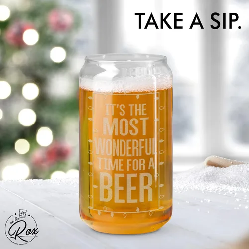 Miniatura 4 de Vaso de cerveza: es el momento más maravilloso para un regalo de Navidad con cerveza para hombres y mujeres