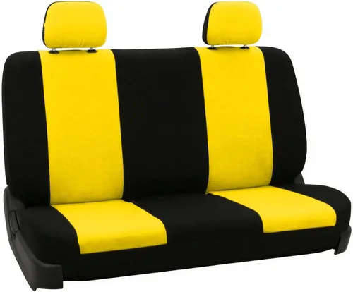 Miniatura 11 de FH Group Funda para asiento trasero de banco sólido para automóviles Asientos universales de tela para SUV, sedán, camioneta Accesorios Negro