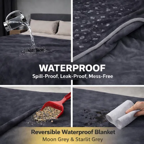 Miniatura 5 de Bedding Aid-Manta de franela impermeable para la intimidad de la cama, manta para momentos de amor y placer para adultos, 100% a prueba de fugas