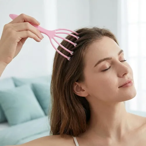Miniatura 7 de Paquete de 2 masajeadores de cabeza para el crecimiento del cabello, masajeador de mano estimulante del cuero cabelludo para relajación profunda