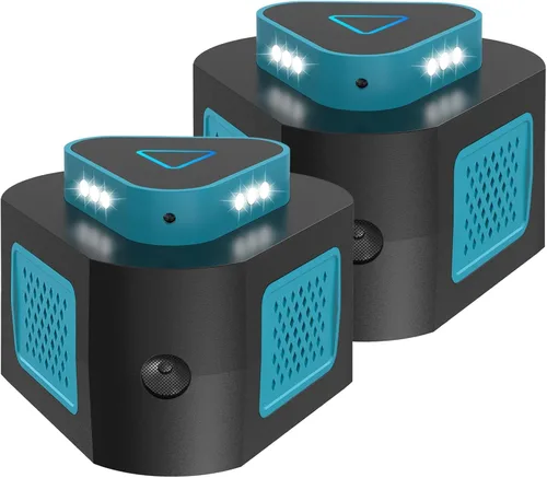 Repelente ultrasónico para ratones, 4 modos, control de roedores de plagas para ratones, ratas, ardillas, murciélagos, cucarachas, arañas, repelente