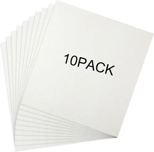 10 piezas de papel de horno de fibra de cerámica de 11 x 12 pulgadas, material de junta de cerámica de alta temperatura, papel de aislamiento