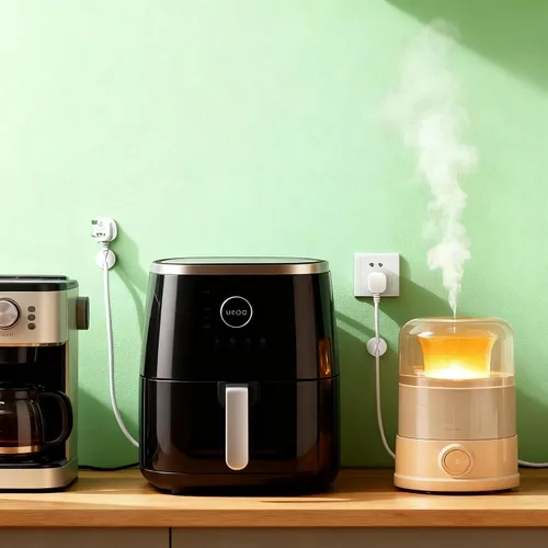 Miniatura 6 de Clips organizadores de cables de cable, paquete de 4 soportes de cable de carga con soporte para regleta de alimentación para escritorio, mesita