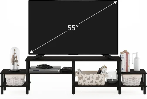 Miniatura 47 de Furinno 11191BK THE Centro de Entretenimiento Soporte para TV, Negro