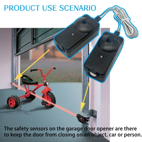 Miniatura 2 de Kit de Sensor de Seguridad 2025 Mejorado 41A5034 Compatible con Abridor de Puerta de Garaje Liftmaster Chamberlain Sears Craftsman Fabricado Después