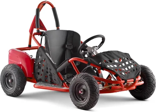 Miniatura 8 de Go Kart eléctrico, auto eléctrico de 48 V, marco tubular de acero, cinturón de seguridad, neumáticos todo terreno de 13 pulgadas, control de Negro