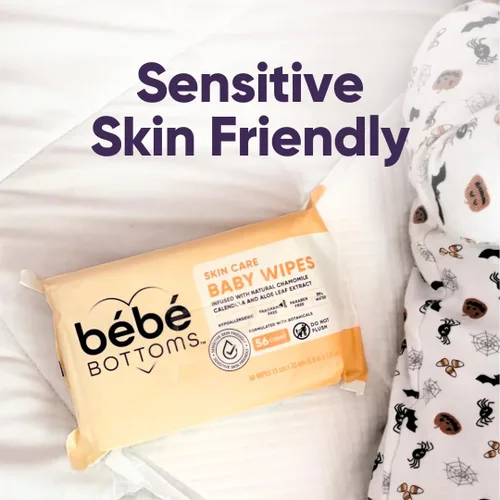 Miniatura 4 de Bébé Bottoms - Paño facial hipoalergénico y toallitas para bebé, sin fragancia ni parabenos, agradable para la piel sensible, esenciales de viaje