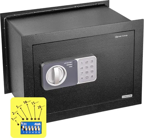 Miniatura 14 de Genie Hand Caja de seguridad antirobo, apertura controlada con temporizador, bloqueo de clase B, tecnología antirebote y llaves de apertura