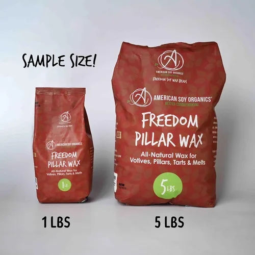 Miniatura 6 de American Soy Organics - 1 libra de perlas de cera de soya Freedom para hacer velas - Cuentas de soja para microondas - Cera de pilar premium