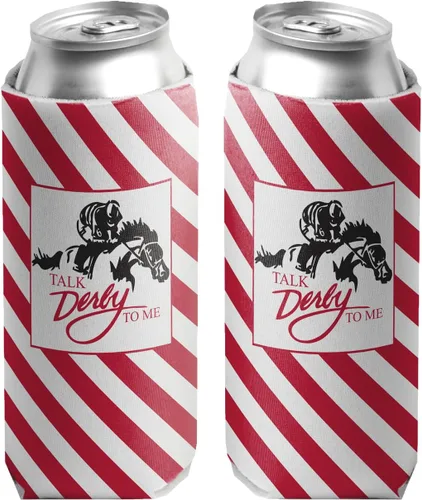 VictoryStore SLIM Derby Enfriadores de latas y bebidas Derby, Talk Derby To Me Sknny - Enfriadores de latas, suministros para fiestas de carreras de