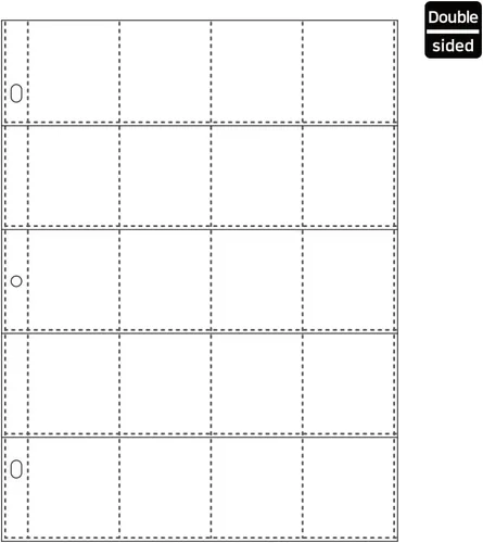 Miniatura 4 de 20 bolsillos de doble cara (2 x 2.2), 10 hojas de 32 tipos de fundas de bolsillo transparentes, páginas de repuesto para álbum de fotos