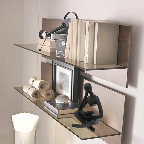 Miniatura 2 de Estatua de mujer de lectura, esculturas de pensador, adorno de arte abstracto, decoración de figura estética moderna, adecuada para el hogar, sala