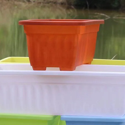 Miniatura 8 de DOITOOL Macetas rectangulares para plantas de interior, 2 unidades, macetas de ventana para patio, macetas para exteriores, rectangulares