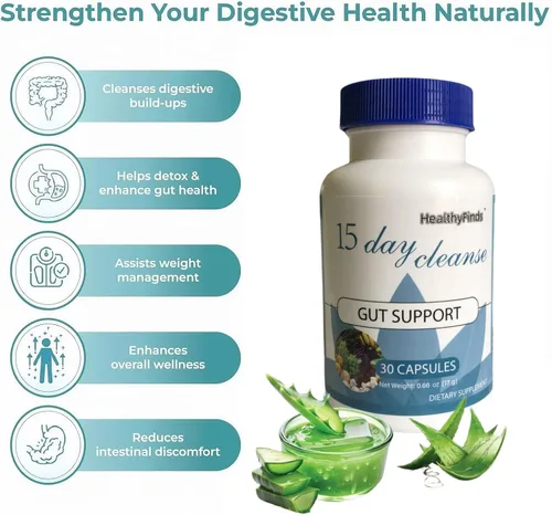 Miniatura 8 de Limpieza de 15 días, apoyo intestinal y colon, desintoxicación avanzada de limpieza intestinal de 15 días para mujeres y hombres con Senna, cáscara