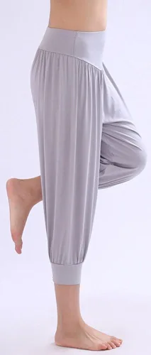 Miniatura 4 de AvaCostume Pantalones capri de harén de yoga suave de algodón modal para yoga