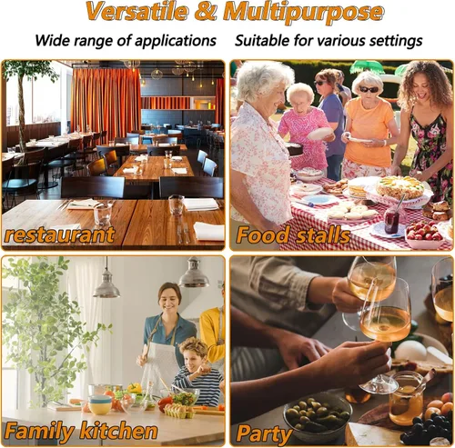 Miniatura 7 de Hakka - Paquete de 4 cestas comerciales para freidoras, 13.25 x 6.5 x 6 pulgadas con mango antideslizante, resistente niquelado para restaurantes