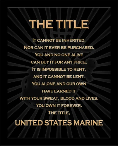 Miniatura 9 de The Title - Póster de Estados Unidos - Decoración de pared militar para marines, veteranos y entusiastas - Impresión artística de pared