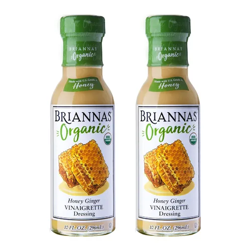 Miniatura 15 de BRIANNAS - Aderezo orgánico de vinagreta de miel y jengibre - Aderezo de ensalada certificado Kosher y orgánico hecho con ingredientes de primera