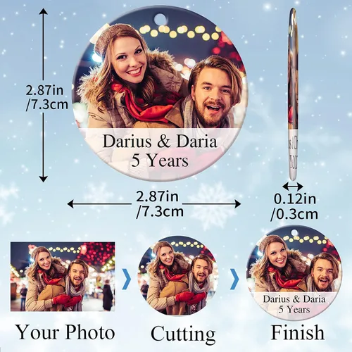Miniatura 3 de Adornos de Navidad personalizados para la familia 2023, personaliza tus propios adornos de apellido para Navidad, decoración de árbol colgante