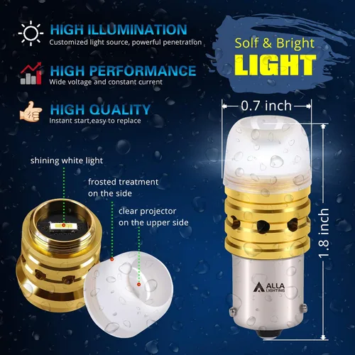 Miniatura 6 de Alla Lighting BA15S 7506 1156 Bombillas LED Xtreme súper brillantes 3497 2396 93 1003 199 1159 1141 P21W 87 7527 1093 1073, señal/cola de freno