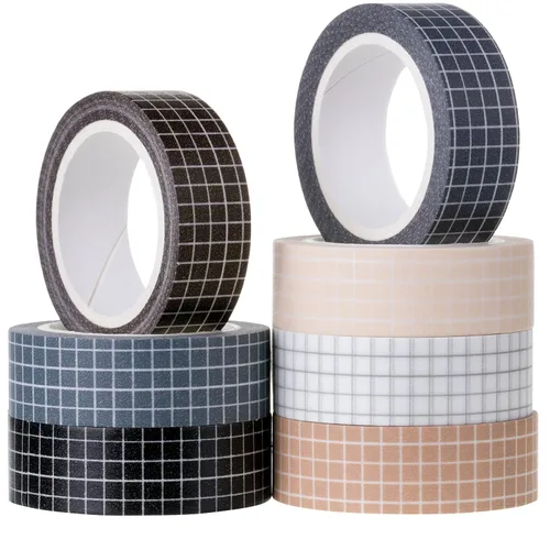 Miniatura 6 de Mr. Pen - Juego de cintas Washi de cuadrícula, 7 rollos, 0.6 pulgadas, cinta washi para diario, cinta decorativa, cinta de diario, cinta