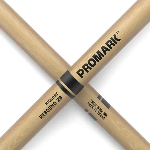 Miniatura 5 de ProMark Rebound 2B Baquetas de Hickory, Punta Ovalada de Nylon, 1 Par