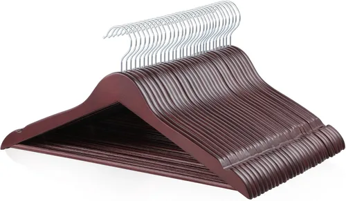 Miniatura 13 de Amazon Basics Perchas de madera para trajes, paquete de 30, color negro