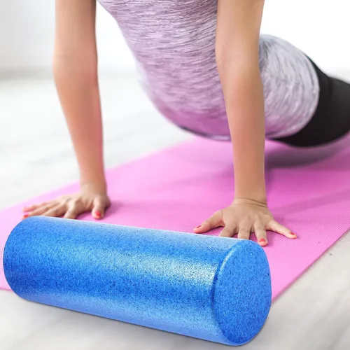 Miniatura 7 de Wakauto Rodillo de yoga de alta densidad para masaje muscular profundo y alivio de tensión, masajeador corporal Epp firme para fitness, relajación