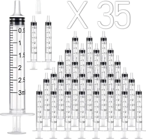 Miniatura 7 de Paquete de 30 jeringas de plástico de 0.0 fl oz con tapa, estéril y selladas individualmente para medir, regar, recargar, alimentar mascotas