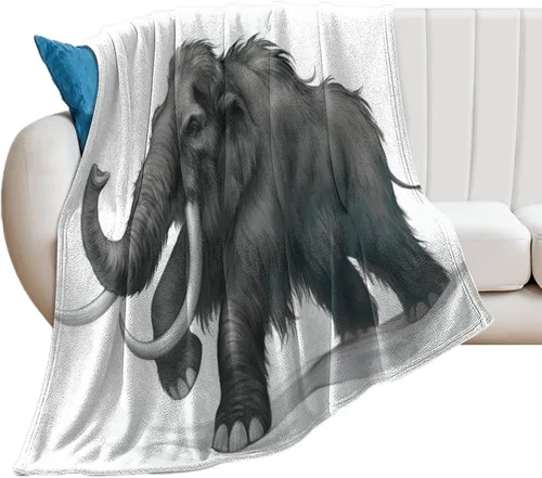 Miniatura 10 de Black Mammoth Elephant Walk Ultra Soft Flannel Fleece Bed Blanket Lightweight Cozy Throw for Sofa Couch Bedroom Premium Plush All Season Comfort