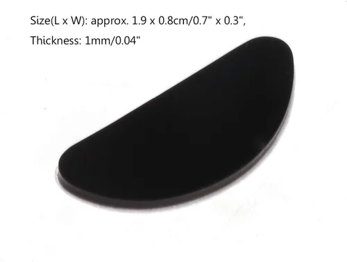 Miniatura 3 de iiniim 20 pares de almohadillas de silicona hipoalergénicas para la nariz, adhesivas, antideslizantes, para gafas, lentes de sol, color negro